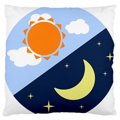 Day Night Moon Stars Cloud Stars Standard Flano Cushion Case (one Side)