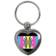 Echogender Flags Dahsfiq Echo Gender Key Chains (heart)  by Mariart