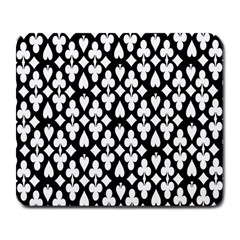 Dark Horse Playing Card Black White Large Mousepads by Mariart