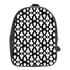 Dark Horse Playing Card Black White School Bags(large)  by Mariart