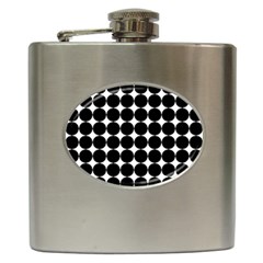 Dotted Pattern Png Dots Square Grid Abuse Black Hip Flask (6 Oz)