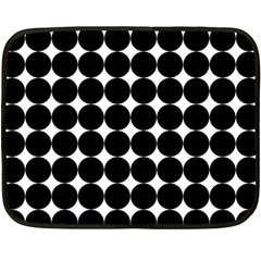 Dotted Pattern Png Dots Square Grid Abuse Black Fleece Blanket (mini) by Mariart