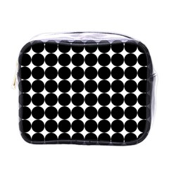Dotted Pattern Png Dots Square Grid Abuse Black Mini Toiletries Bags by Mariart