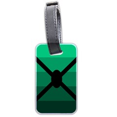 Fascigender Flags Line Green Black Hole Polka Luggage Tags (two Sides)