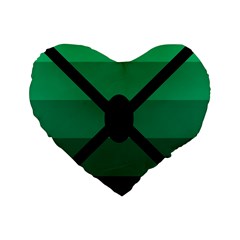 Fascigender Flags Line Green Black Hole Polka Standard 16  Premium Heart Shape Cushions