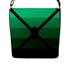 Fascigender Flags Line Green Black Hole Polka Flap Messenger Bag (l)  by Mariart