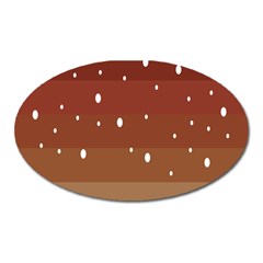 Fawn Gender Flags Polka Space Brown Oval Magnet