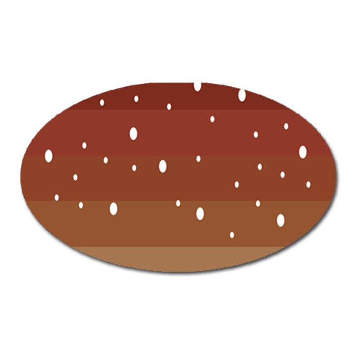 Fawn Gender Flags Polka Space Brown Oval Magnet