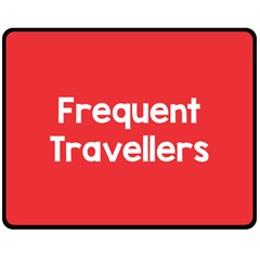 Frequent Travellers Red Double Sided Fleece Blanket (medium) 