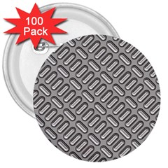 Capsul Another Grey Diamond Metal Texture 3  Buttons (100 Pack)  by Mariart