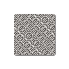 Capsul Another Grey Diamond Metal Texture Square Magnet by Mariart