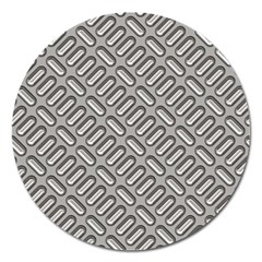 Capsul Another Grey Diamond Metal Texture Magnet 5  (round) by Mariart