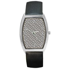 Capsul Another Grey Diamond Metal Texture Barrel Style Metal Watch