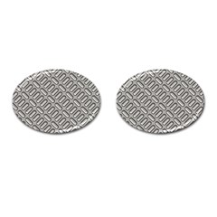 Capsul Another Grey Diamond Metal Texture Cufflinks (oval)
