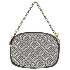 Capsul Another Grey Diamond Metal Texture Chain Purses (two Sides) 