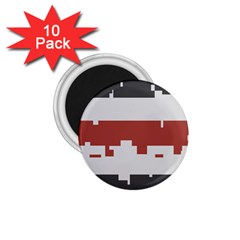 Girl Flags Plaid Red Black 1 75  Magnets (10 Pack)  by Mariart