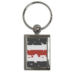 Girl Flags Plaid Red Black Key Chains (rectangle)  by Mariart