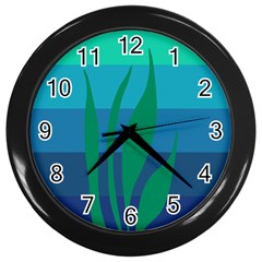 Gender Sea Flags Leaf Wall Clocks (black)