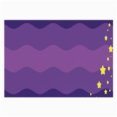 Glimragender Flags Wave Waves Chevron Purple Blue Star Yellow Space Large Glasses Cloth (2-Side)