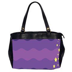 Glimragender Flags Wave Waves Chevron Purple Blue Star Yellow Space Office Handbags (2 Sides)  by Mariart