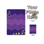 Glimragender Flags Wave Waves Chevron Purple Blue Star Yellow Space Playing Cards 54 (Mini)  Front - Spade2