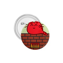 Happy Cat Fire Animals Cute Red 1 75  Buttons by Mariart