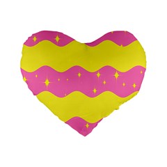 Glimra Gender Flags Star Space Standard 16  Premium Flano Heart Shape Cushions by Mariart