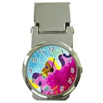 Fabric Rainbow Money Clip Watches Front