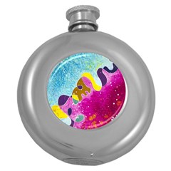 Fabric Rainbow Round Hip Flask (5 Oz) by Mariart