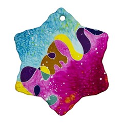 Fabric Rainbow Ornament (snowflake)