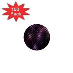 Light Lines Purple Black 1  Mini Magnets (100 Pack) 