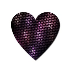 Light Lines Purple Black Heart Magnet by Mariart