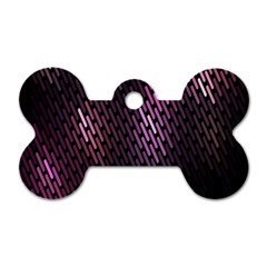Light Lines Purple Black Dog Tag Bone (two Sides)