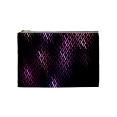 Light Lines Purple Black Cosmetic Bag (medium) 