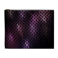 Light Lines Purple Black Cosmetic Bag (xl)
