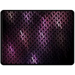 Light Lines Purple Black Fleece Blanket (Large)  80 x60  Blanket Front