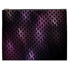 Light Lines Purple Black Cosmetic Bag (xxxl) 