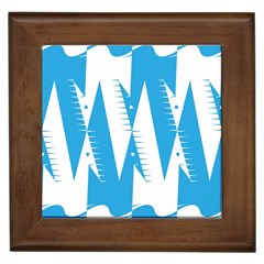 Make Tessellation Bird Tessellation Blue White Framed Tiles