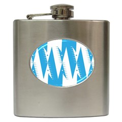 Make Tessellation Bird Tessellation Blue White Hip Flask (6 Oz)