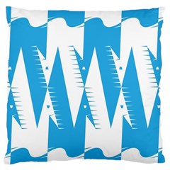 Make Tessellation Bird Tessellation Blue White Standard Flano Cushion Case (one Side) by Mariart