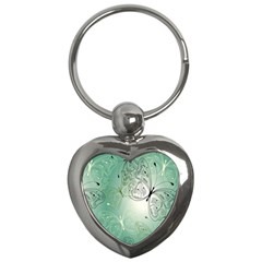 Glass Splashback Abstract Pattern Butterfly Key Chains (heart) 