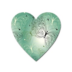Glass Splashback Abstract Pattern Butterfly Heart Magnet by Mariart