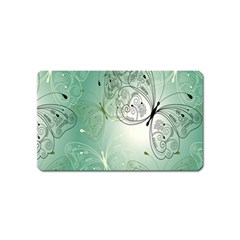 Glass Splashback Abstract Pattern Butterfly Magnet (name Card) by Mariart