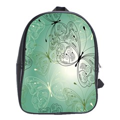 Glass Splashback Abstract Pattern Butterfly School Bags(large)  by Mariart