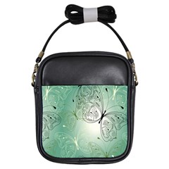 Glass Splashback Abstract Pattern Butterfly Girls Sling Bags by Mariart