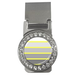 Molly Gender Line Flag Yellow Grey Money Clips (cz)  by Mariart