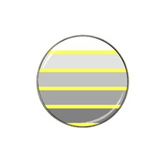 Molly Gender Line Flag Yellow Grey Hat Clip Ball Marker (4 Pack) by Mariart