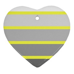 Molly Gender Line Flag Yellow Grey Heart Ornament (two Sides)