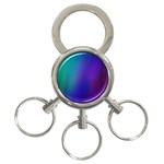 Galaxy Blue Purple 3-Ring Key Chains Front