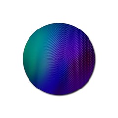 Galaxy Blue Purple Rubber Coaster (round) 